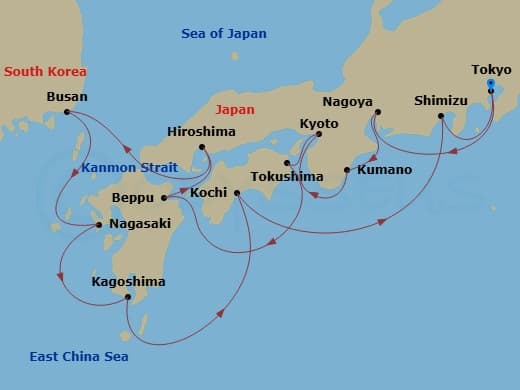 Cruise Itinerary Map