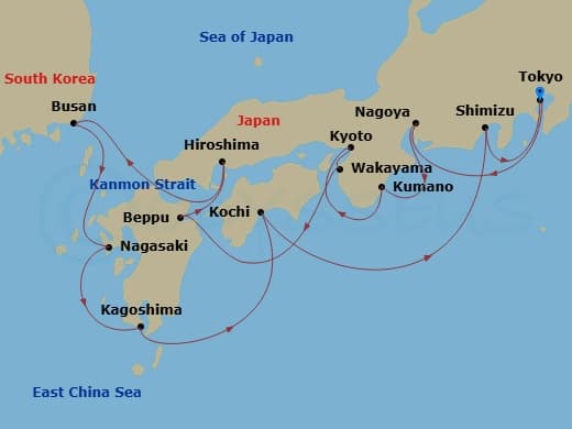Cruise Itinerary Map