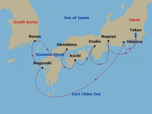 Cruise Itinerary Map