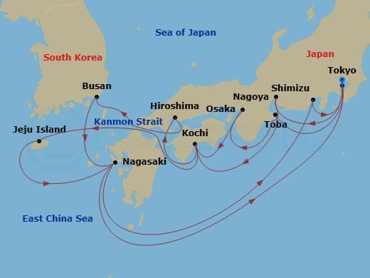 Cruise Itinerary Map
