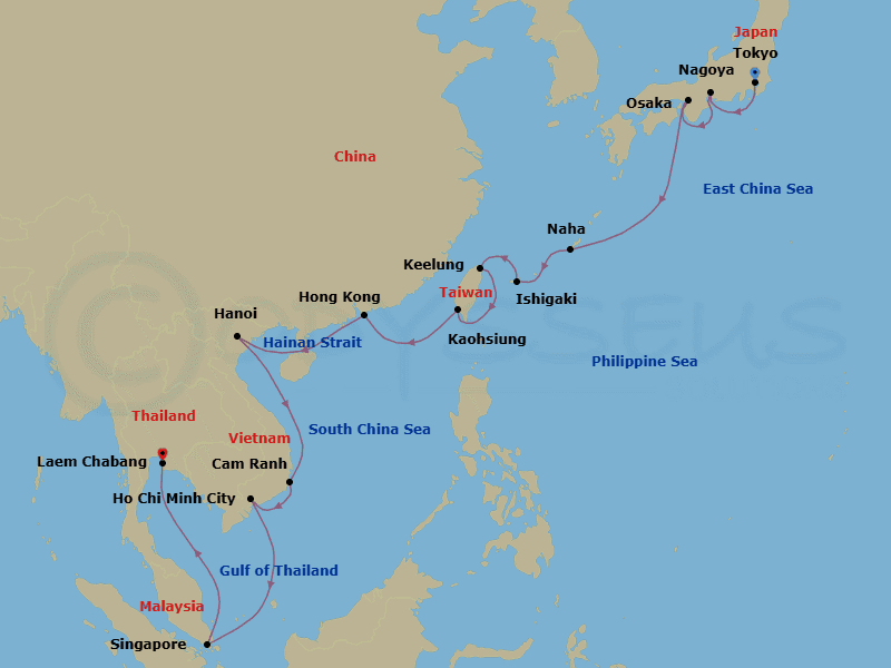 Cruise Itinerary Map