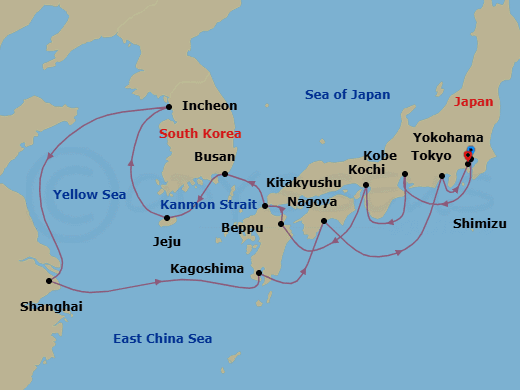 Cruise Itinerary Map