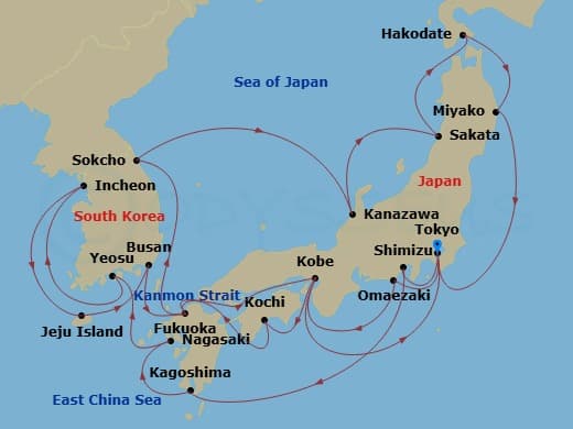 Cruise Itinerary Map