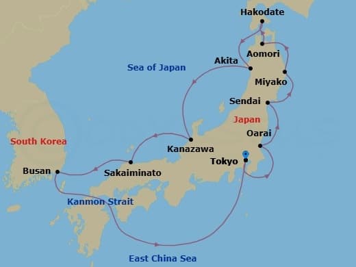Cruise Itinerary Map