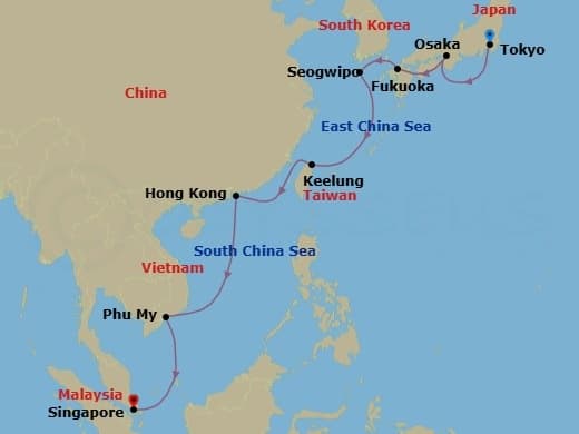 Cruise Itinerary Map