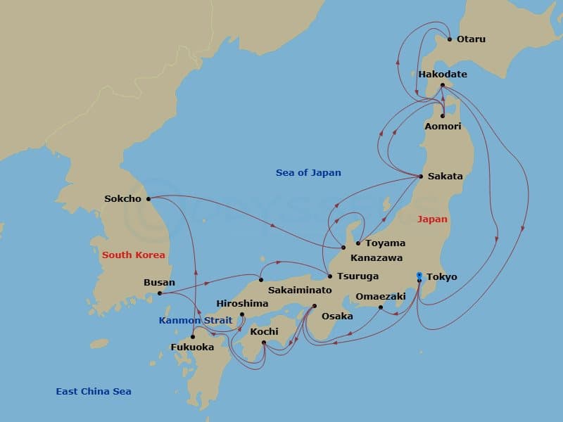 Cruise Itinerary Map