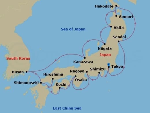 Cruise Itinerary Map