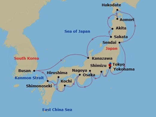 Cruise Itinerary Map