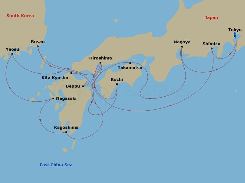 Cruise Itinerary Map