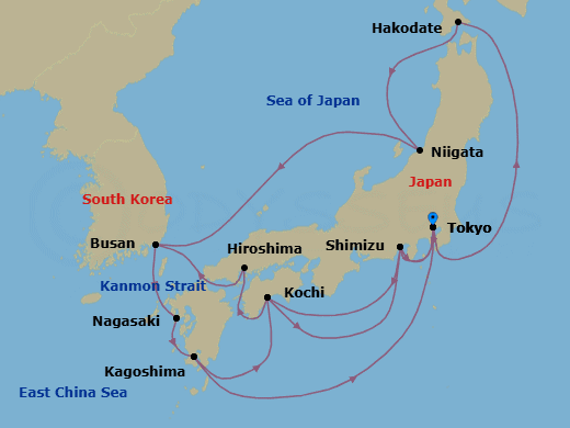 Cruise Itinerary Map