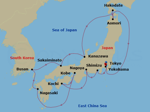 Cruise Itinerary Map