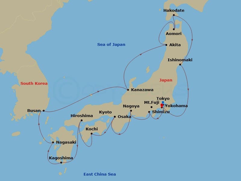 Cruise Itinerary Map