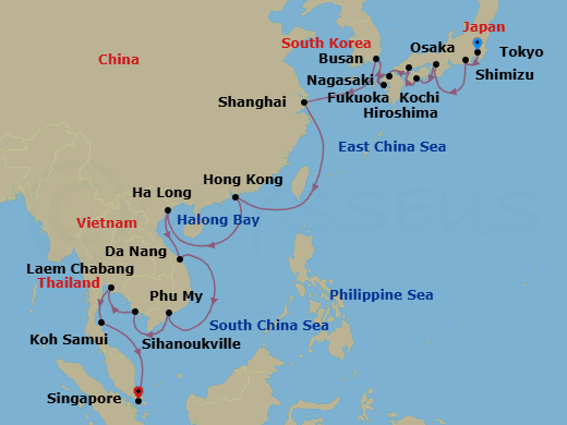Cruise Itinerary Map