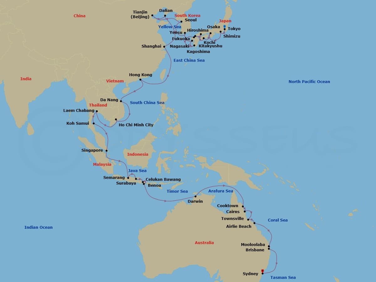 Cruise Itinerary Map