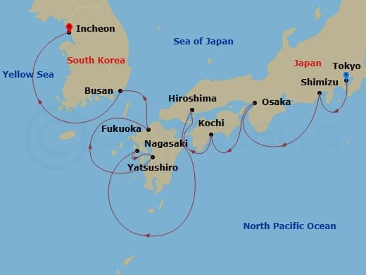 Cruise Itinerary Map