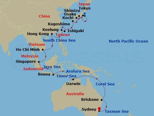 Cruise Itinerary Map
