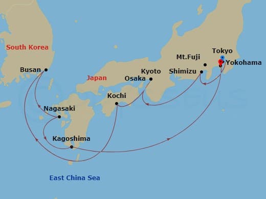 Cruise Itinerary Map