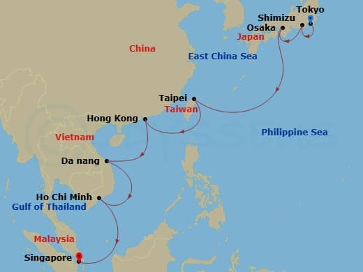 Cruise Itinerary Map