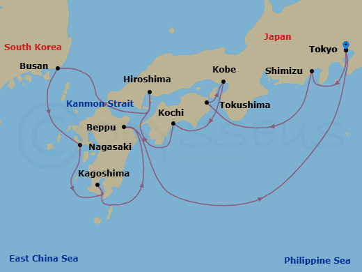 Cruise Itinerary Map