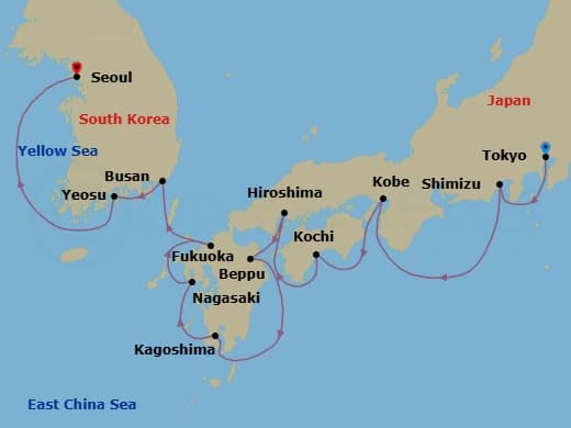 Cruise Itinerary Map