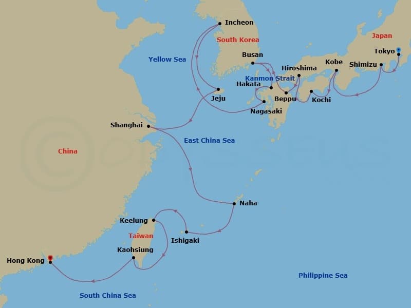 Cruise Itinerary Map