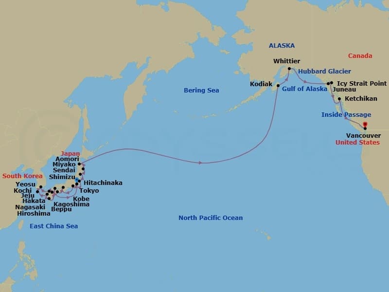 Cruise Itinerary Map