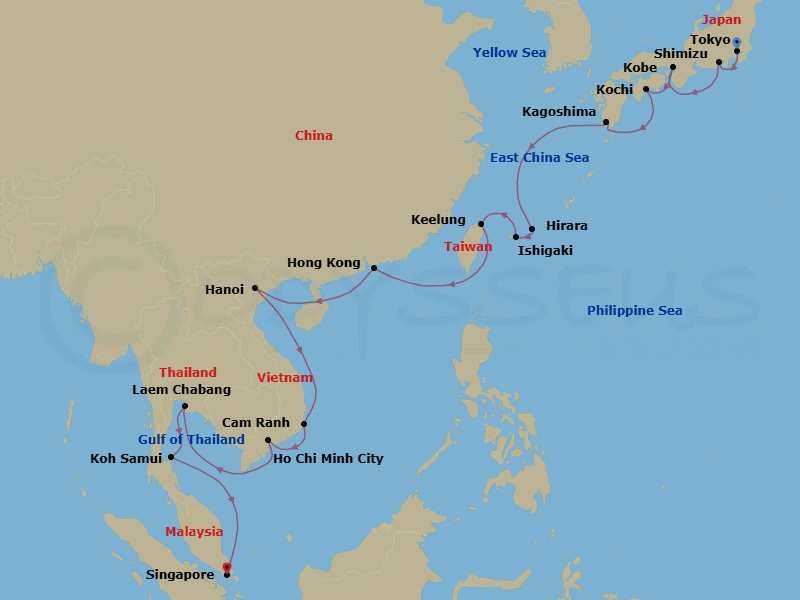 Cruise Itinerary Map