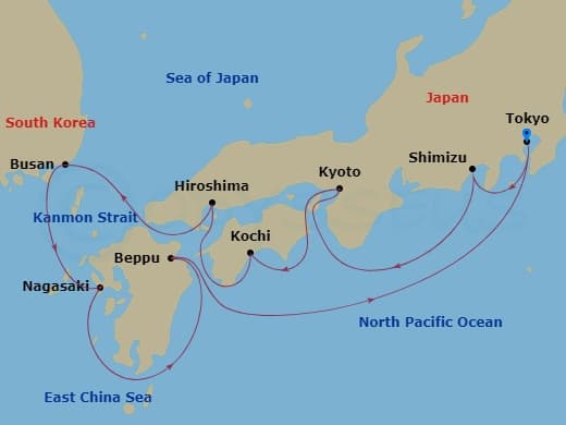 Cruise Itinerary Map