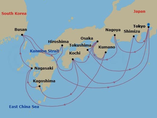 Cruise Itinerary Map