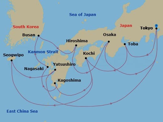 Cruise Itinerary Map