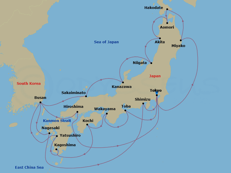 Cruise Itinerary Map