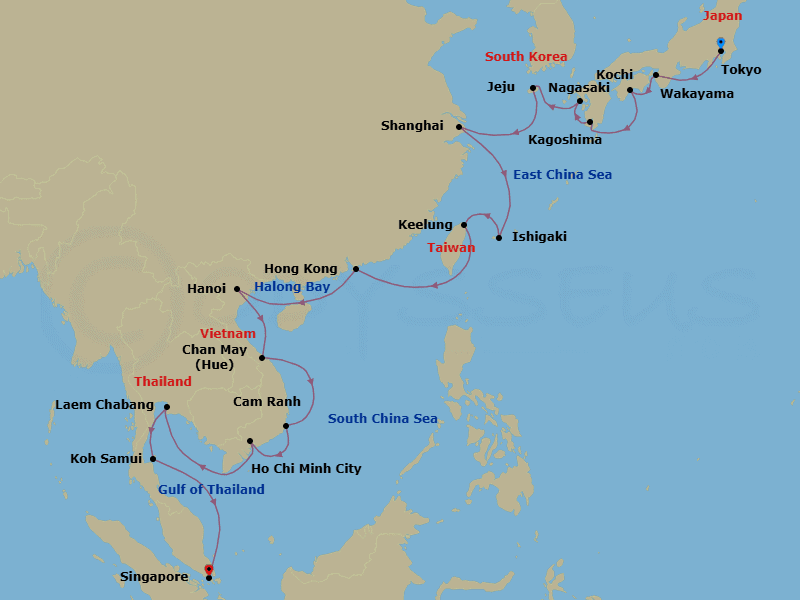 Cruise Itinerary Map