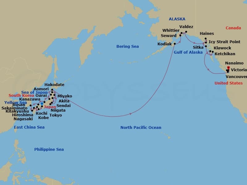 Cruise Itinerary Map