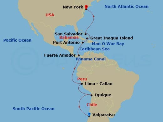Cruise Itinerary Map