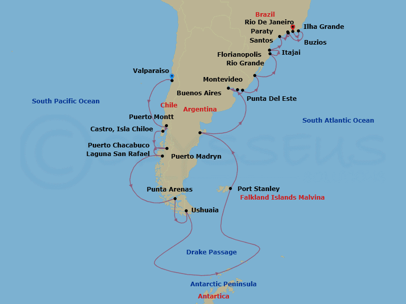 Cruise Itinerary Map