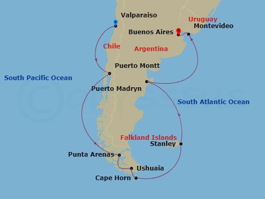 Cruise Itinerary Map