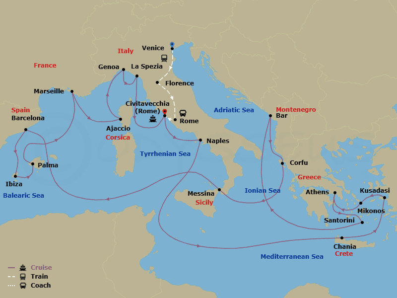Cruise Itinerary Map
