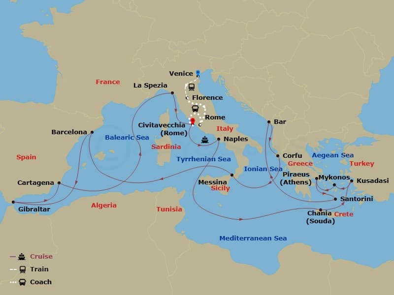 Cruise Itinerary Map