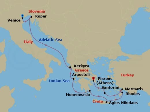 Cruise Itinerary Map