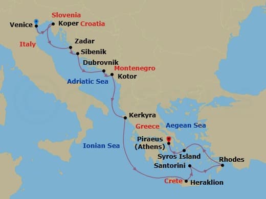 Cruise Itinerary Map