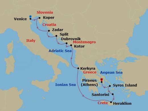 Cruise Itinerary Map
