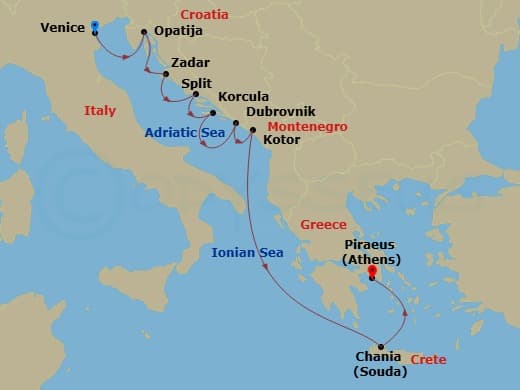 Cruise Itinerary Map