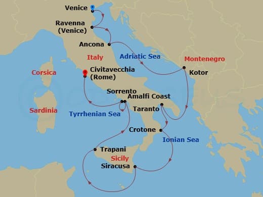 Cruise Itinerary Map