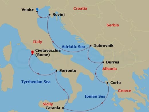 Cruise Itinerary Map