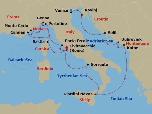 Cruise Itinerary Map