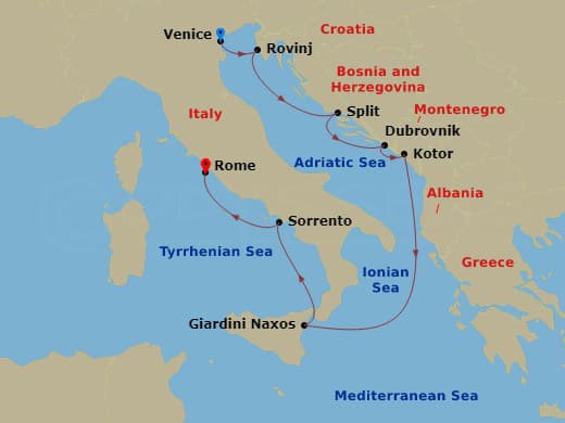 Cruise Itinerary Map