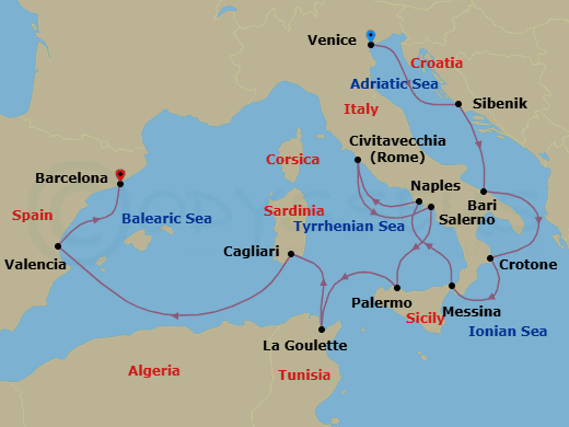 Cruise Itinerary Map