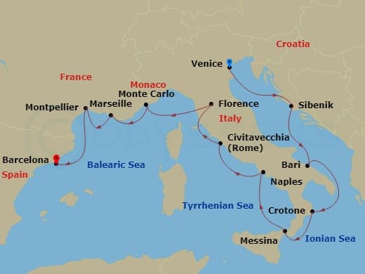 Cruise Itinerary Map