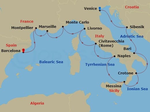 Cruise Itinerary Map