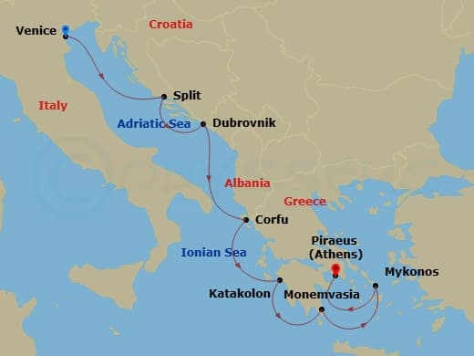 Cruise Itinerary Map